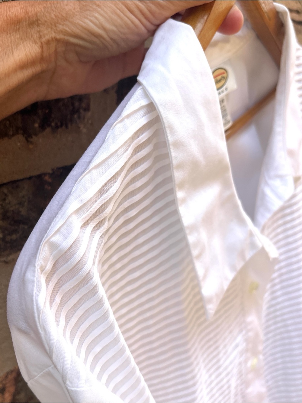 Talbots Textured 100% Cotton Button Down Blouse White Size 22W - Picture 6 of 9